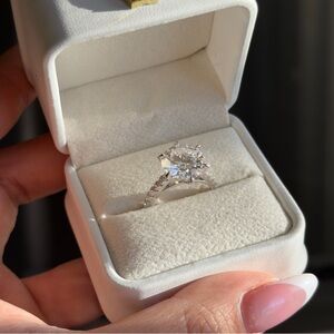 5ct big real moissanite vvs1 full moissanite promise ring sz 6